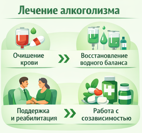 лечение алкоголизма в Усолье-Сибирском этапы